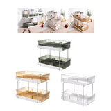 Maxbell 2 Tiers Desktop Organizer Modern Freestanding for Bedroom Dorm Vanity Table Dark Green