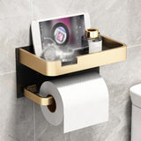Maxbell Toilet Roll Holder with Storage Box Punch Free for Restroom Living Room