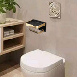 Maxbell Toilet Roll Holder with Storage Box Punch Free for Restroom Living Room