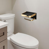 Maxbell Toilet Roll Holder with Storage Box Punch Free for Restroom Living Room