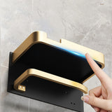 Maxbell Toilet Roll Holder with Storage Box Punch Free for Restroom Living Room