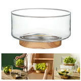 Maxbell Nordic Serving Bowl Tray with Wood Pedestal Food Tray for Dining Room Tables S