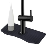 Maxbell Faucet Absorbent Mat Easy to Use Machine Washable Reuseable Soft Durable black