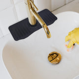 Maxbell Faucet Absorbent Mat Easy to Use Machine Washable Reuseable Soft Durable black
