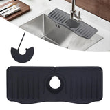 Maxbell Faucet Absorbent Mat Easy to Use Machine Washable Reuseable Soft Durable black