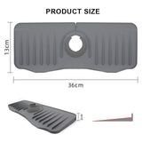 Maxbell Faucet Absorbent Mat Easy to Use Machine Washable Reuseable Soft Durable grey