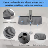 Maxbell Faucet Absorbent Mat Easy to Use Machine Washable Reuseable Soft Durable grey
