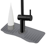 Maxbell Faucet Absorbent Mat Easy to Use Machine Washable Reuseable Soft Durable grey