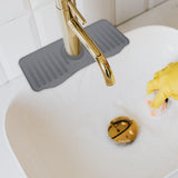 Maxbell Faucet Absorbent Mat Easy to Use Machine Washable Reuseable Soft Durable grey