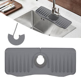 Maxbell Faucet Absorbent Mat Easy to Use Machine Washable Reuseable Soft Durable grey