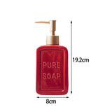 Maxbell 16oz Hand Soap Dispenser Portable Reusable for Tabletop Bathroom Liquid Red