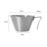 Maxbell Espresso Measuring Cup with Scale Handle Bar Drink Mugs for Home Bar Party
