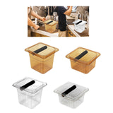 Maxbell Acrylic Espresso Knocking Box Durable for Household Restaurant Barista Large tawny