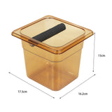 Maxbell Acrylic Espresso Knocking Box Durable for Household Restaurant Barista Large tawny