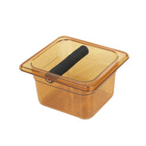Maxbell Acrylic Espresso Knocking Box Durable for Household Restaurant Barista Small tawny