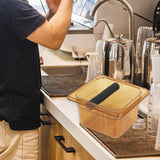 Maxbell Acrylic Espresso Knocking Box Durable for Household Restaurant Barista Small tawny