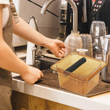 Maxbell Acrylic Espresso Knocking Box Durable for Household Restaurant Barista Small tawny