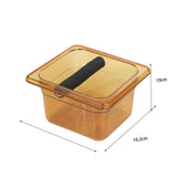 Maxbell Acrylic Espresso Knocking Box Durable for Household Restaurant Barista Small tawny