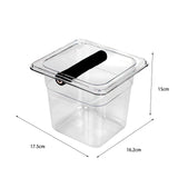 Maxbell Acrylic Espresso Knocking Box Durable for Household Restaurant Barista Large clear