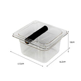 Maxbell Acrylic Espresso Knocking Box Durable for Household Restaurant Barista Small clear
