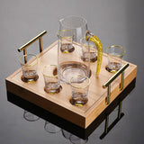 Maxbell Glass Tray Holder Serving Tray Display Rack Base for Cabinet Party Kitchen Square