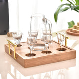 Maxbell Glass Tray Holder Serving Tray Display Rack Base for Cabinet Party Kitchen Square