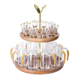 Maxbell Drinks Glass Cup Rack Cup Drying and Serving Rack for Bar Coffee Kitchen