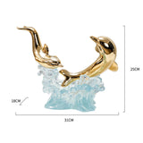 Maxbell Creative Creative Dolphin Rack Animal Sculpture Crafts for gifts style A