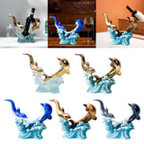 Maxbell Creative Creative Dolphin Rack Animal Sculpture Crafts for gifts style A