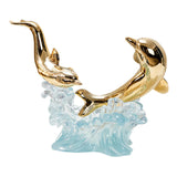 Maxbell Creative Creative Dolphin Rack Animal Sculpture Crafts for gifts style A