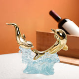 Maxbell Creative Creative Dolphin Rack Animal Sculpture Crafts for gifts style A