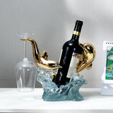 Maxbell Creative Creative Dolphin Rack Animal Sculpture Crafts for gifts style A