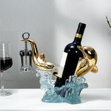 Maxbell Creative Creative Dolphin Rack Animal Sculpture Crafts for gifts style A