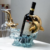 Maxbell Creative Creative Dolphin Rack Animal Sculpture Crafts for gifts style A