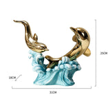 Maxbell Creative Creative Dolphin Rack Animal Sculpture Crafts for gifts style B
