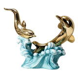 Maxbell Creative Creative Dolphin Rack Animal Sculpture Crafts for gifts style B