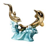 Maxbell Creative Creative Dolphin Rack Animal Sculpture Crafts for gifts style B