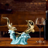 Maxbell Creative Creative Dolphin Rack Animal Sculpture Crafts for gifts style B
