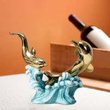 Maxbell Creative Creative Dolphin Rack Animal Sculpture Crafts for gifts style B