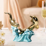Maxbell Creative Creative Dolphin Rack Animal Sculpture Crafts for gifts style B