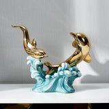 Maxbell Creative Creative Dolphin Rack Animal Sculpture Crafts for gifts style B