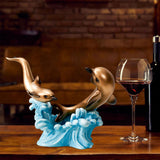 Maxbell Creative Creative Dolphin Rack Animal Sculpture Crafts for gifts style D