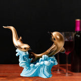 Maxbell Creative Creative Dolphin Rack Animal Sculpture Crafts for gifts style D