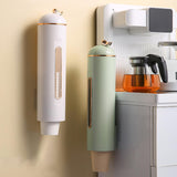 Maxbell Paper Cup Dispenser Wall Mounted with top storage Party Supplies Green