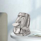 Maxbell Tissue Box Retro Statue Multipurpose Decoration for Bedroom Kitchen Bathroom Argent