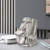 Maxbell Tissue Box Retro Statue Multipurpose Decoration for Bedroom Kitchen Bathroom Argent