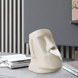 Maxbell Tissue Box Retro Statue Multipurpose Decoration for Bedroom Kitchen Bathroom White