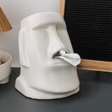 Maxbell Tissue Box Retro Statue Multipurpose Decoration for Bedroom Kitchen Bathroom White