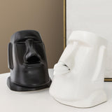 Maxbell Tissue Box Retro Statue Multipurpose Decoration for Bedroom Kitchen Bathroom Black