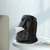 Maxbell Tissue Box Retro Statue Multipurpose Decoration for Bedroom Kitchen Bathroom Black